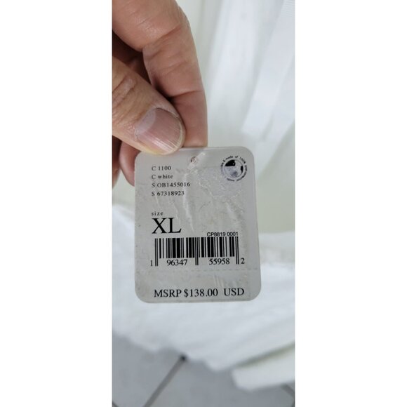 Free People Womens Apricot Rose Mini Dress Puff Sleeve Eyelet White Size XLarge - Picture 7 of 14